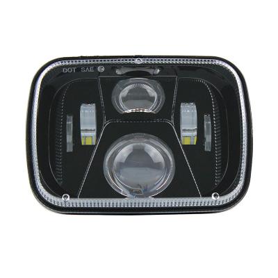 China DC 30-55W LED Spotlight Aluminum Auto Waterproof Lighting System Square Led Headlight 10-30V Diecast Headlamp for sale