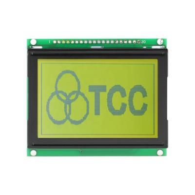 China yellow green stn 128x64 Controller Aip31107/08 Handheld Game Console LCD Graphic Display 128*64 for sale