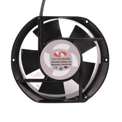 China Original Hotels AC220V 0.3a DC EC 172X150X51mm 17CM 17251 Ball Guide 180CFM Centrifugal Frequency Converter Fan CC17251B220H for sale