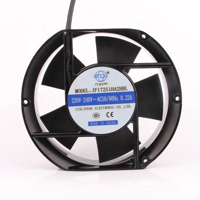 China Hotels JIAFENG AC220V 0.22A DC EC 172X150X51MM Exhaust 17cm17251 Centrifugal Industrial Ventilation JF17251HA2HBL Brushless Fan for sale