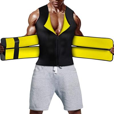 China New Arrival Antibacterial Hot Neoprene Sauna Crazy Sweat Vest Slimming Body Shaper Vest Waist Trainer For Men for sale