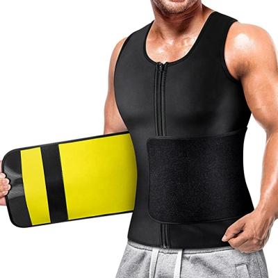 China New Arrival Antibacterial Hot Neoprene Sauna Crazy Sweat Vest Slimming Body Shaper Vest Waist Trainer For Men for sale