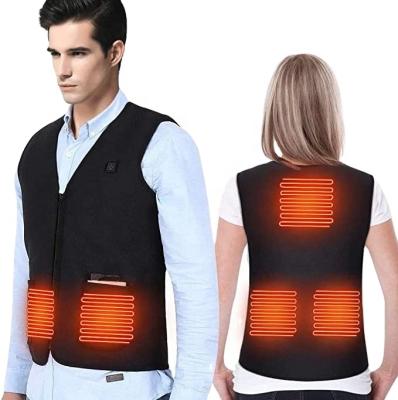 China Sustainable Heated Vest, USB Charging Washable Electric Heated Vest For Men Women Skiing Hunting Motorcycle Riding for sale