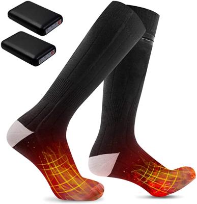 China Sweat-absorbent heating bangs 4 heating arrangements rechargeable electric heated socks, 3.7v 4000mah battery operated winter warm modal socks for me for sale