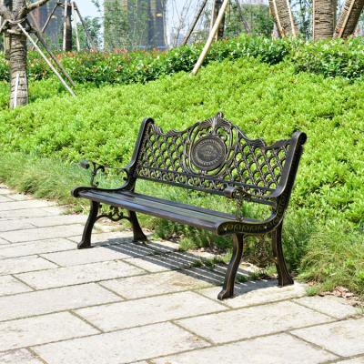 China Hot Selling UV Modern Aluminum Metal Garden Long Bench Chairs for sale