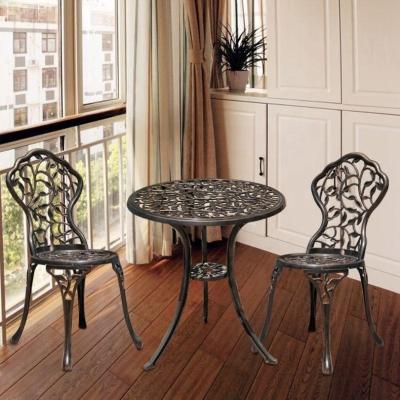 China European Classic Cast Aluminum Outdoor Dining Table And Chair for sale