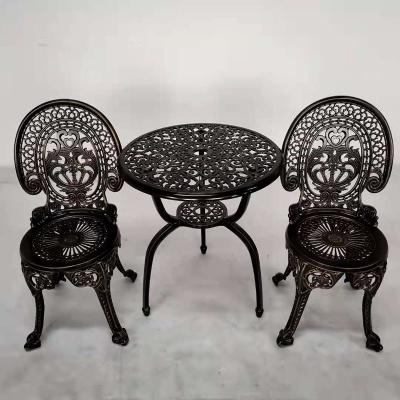 China Modern Aluminum Table Chair Set Outdoor Garden Patio Metal Leisure Furniture Set WY202 for sale