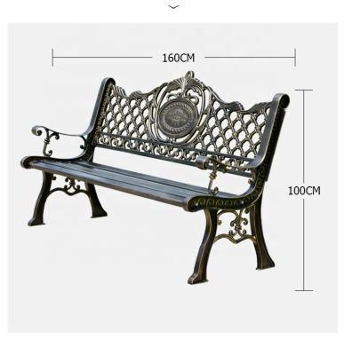 China Hot Selling UV Protection OME Outdoors Die Enclosing Park Bench Long Rest Chair With Advertising For Outdoor Furniture for sale