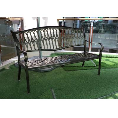 China Outdoor UV Protection Garden Metal Waterproof Cast Aluminum Park Chair for sale