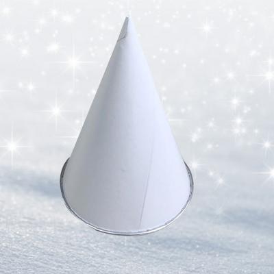 China 4 oz Disposable Snow Paper Conical Cup Rolled Rim Cone Cup for sale