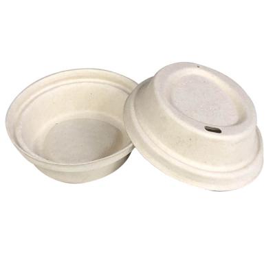 China 90mm Natual Fiber ECO Biodegradable 100% Bagasse Pulped Paper To Go Cup Lid For Hot Drink for sale