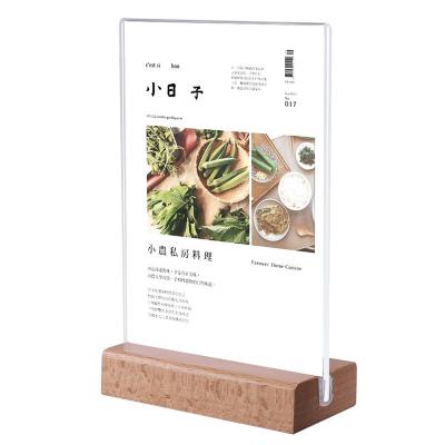 China Fashion Business Card Holder For Office Sturdy Wooden Business Card Display Stand For Office for sale