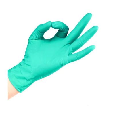 China Disposable Hand Anti-Slip Mask High Elastic Thickening Durable Green Latex Food Grade Protective Hand Cleaning Protective Hand Film for sale