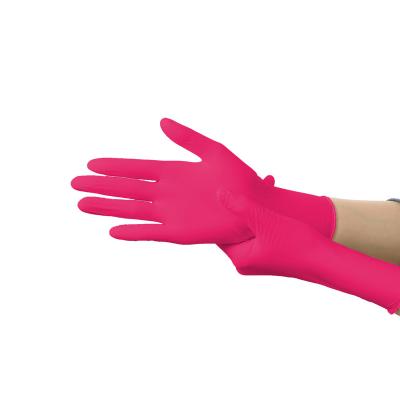 China Rose Red Dingqing ancient membrane small size special children's anti-skid nitrile lady hand close to food-grade catering for sale