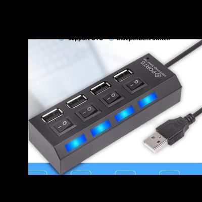 China USB Hub 4 Port With Independent Switch HUB Splitter USB 4 Port With Independent Switch USB 2.0 Hub 9696 for sale