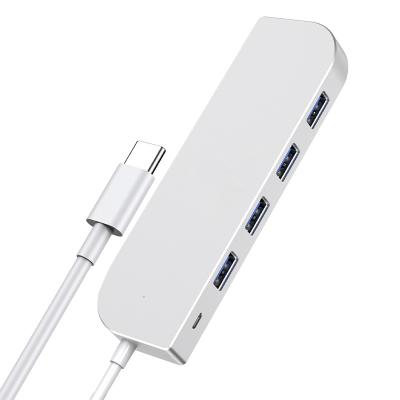 China High Quality Multi Function Data Transfer Cable 5 In 1 Usb C USB C 4 Hub Docking Station To Usb 2.0 Hub And Micro 5V Power Supply Port for sale