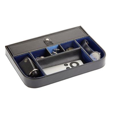 China Premium Quality Storage Tray Desk Keys Storage Case Desktop Cufflinks Watch Organizer Box for sale