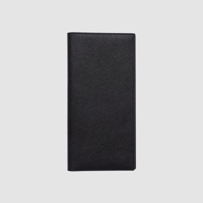 China Wholesale Waterproof Wallet Waterproof Flat Bi-fold Long Design Black Long Design Gentlemen Leather Wallet for sale