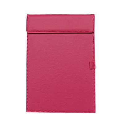 China PU leather restaurant hotel menu folder memo note folder with page clip cheap leather notepad for sale