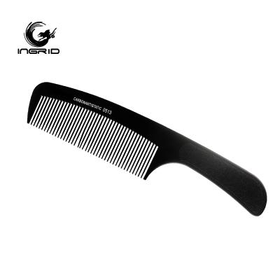 China Custom Logo Hair Carbon Fiber Comb Heat Resistant Detangling Anti-Static Comb For Hairdresser Salon for sale