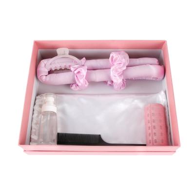 China 2021 advanced luster hot sale mulberry silk ribbon curling heatless hair curlers set no heat silk hair curler for sale