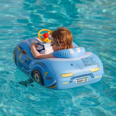 China Sunshade Baby Swimming Floats with Removable Sun Canopy Inflatable Baby Pool Float Infant Baby Swim Float Ring Swimming Pool Accessories for sale