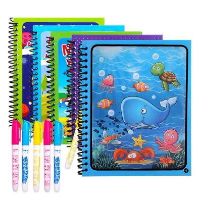 China Reusable ECO Custom Coloring Magic Book with Water Pen Painting Book Quite Book for Kids for sale