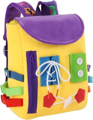 China Earlier Education Sensory Book Busy Board Backpack for Toddler Travel Toys Preschool Learning Activities Educational Toys for sale