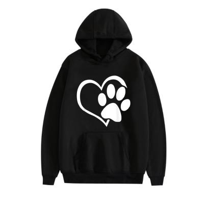 China Custom Hoodie Print Anti-wrinkle Black Crewneck Unisex Hooded Pullover Sweatshirt Top Dog Girls for sale