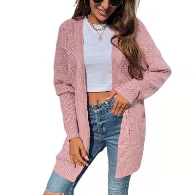 China Anti-Wrinkle Women's Success Long Sleeve Cable Knit Sweaters Open Front Fall Outwear Cardigan Coat for sale