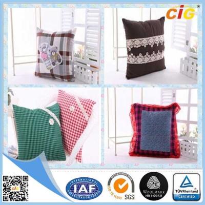 China Plain Natural Linen Cushion Cover / Chair Seat Pillow with Custom Color and Size for sale