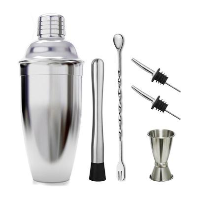 China Boston High Quality Stainless Steel Bar Spoon Shakers Double Metal Jigger Bar Tool Kit Wine Cooling Measuring Cabinet for sale