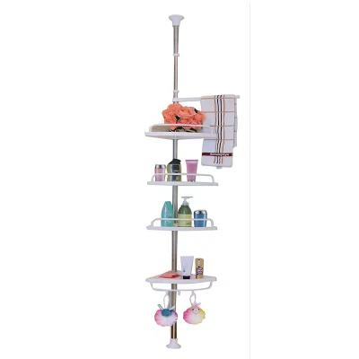 China Adjustable (Other) Other Home Storage and Organization View Larger Image Add to Compare White Corner Shelf Plastic 5-Tier Share Bathroom Bath Show for sale