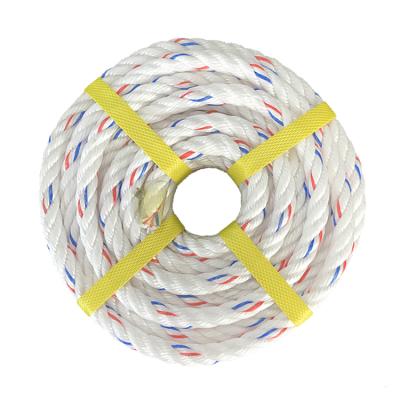 China 3 strand high tensile PP Danline rope pp splitfilm rope for flat shipping fishing net float rope for sale