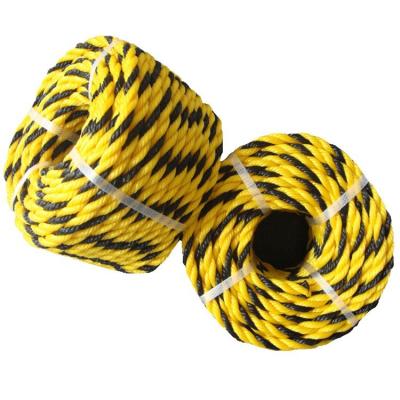 China Factory Durable Chinese Polyethylene 3/4 Strand Twisted PE Rope Boats Ropes Flat Rope for sale