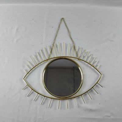 China Europe Luxury Wall Hanging Mirror with Eye shape and a Gold finished Home & Bathroom Wall Hanging Mirror Frame in Eye Shape for sale