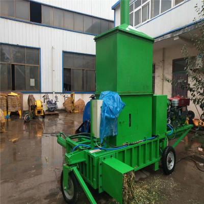 China High Quality Hydraulic Wooden Wheat Packing Straw Baler Stalk Sawdust Compactor Machine for sale