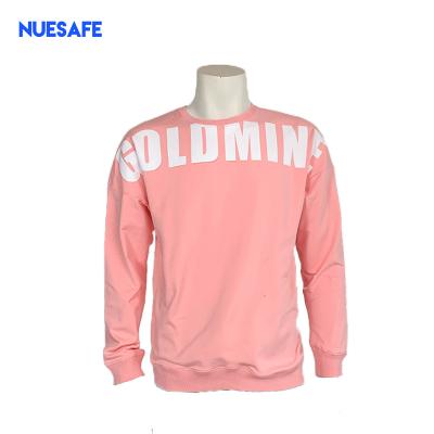 China Custom 100% Cotton French Terry Anti Shrink Pink Printing Design Pullover Mens Crewneck Hoodies and Sweatshirts for sale