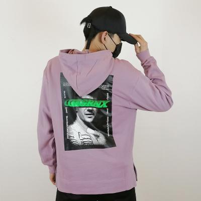 China Supplier Iridescent Sublimation Anti Shrink Sweatshirt Sweater Sheath Long Hip Hop Terry Heavy French Hoodie for sale