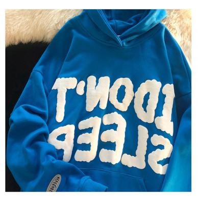 China Anti-wrinkle 3D Letter Blast Printing Jogging Hoodie 100% Men's Tracksuit Wholesale Oversized Cotton Pullover Long Sleeve for sale