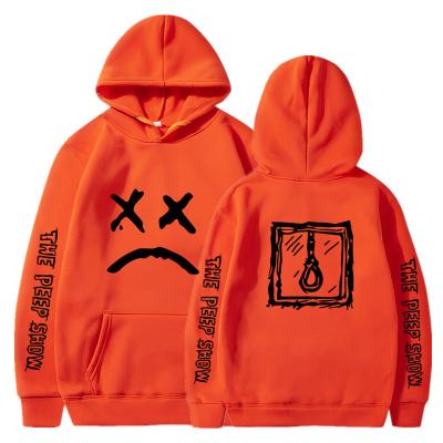 China Custom Logo Men's Hoodie Pullover Hooded Chenille Print Pattern Anti-Shrink Funny Hip Hop Lil Peep Hell Boy Sweater Square for sale