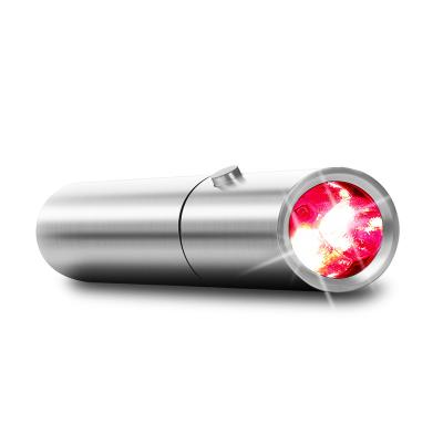 China Dye Removal Usb Charging Small Flashlight Mini Portable Led Red Light Therapy Torch 9W 630Nm 660Nm 850Nm Infrared Pain Relief for sale