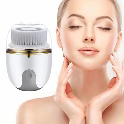 China DEEP CLEANSING Mini Face Cleansing Brush with 3 Brush Heads Waterproof Cordless Charging Facial Cleansing, Exfoliating and Massaging for sale