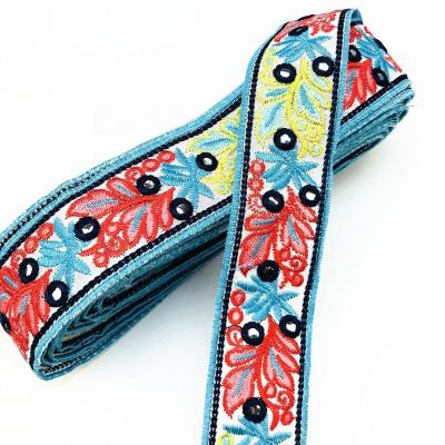 China Vintage Ethnic Classic Shoe Recyled Embroidery Lace Style Material Ribbon for sale