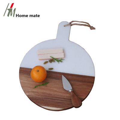 China Sustainable Luxury Dinner Set Cheap Price Marble And Choopping Wood Board With Pallet For Kitchen for sale