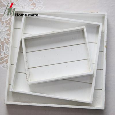 China Best Selling Europe Products Vintage Art Crafts Square White Wood Boxes Wooden Crate Box for sale