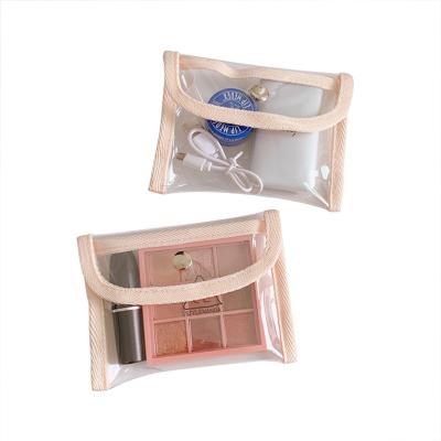 China Fashion Logo Custom Mini Cosmetic Pouches Make PVC Bags Small Clear Travel Transparent Cosmetic Bags for sale