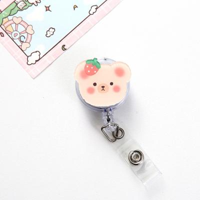 China ID Card Badge Holding Reels Various Badge Accessories Retractable Nurses Call Tag Carabiner Heavy Duty Plastic Badge Reel for sale