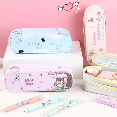 China Fashion\Comfortable\Durable Creative Flamingo Pencil Case Large Zipper Pencil Bags Pen Holders School Supplies Stationery for Boys or Girls for sale