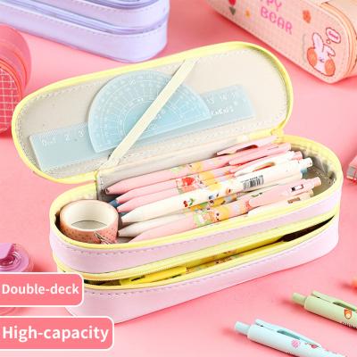 China Multifunctional Fashion Stationery Box\Comfortable Cute Portable Large School Supplies\Durable Kawaii Pencil Case Large Capacity Pencil Case Storage Bag for sale